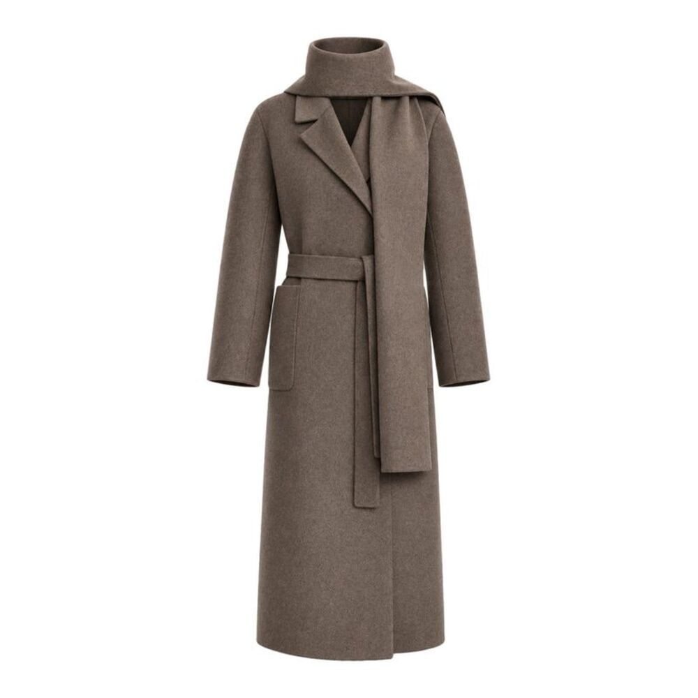 Smaxmara Women Long Double Wool Coat